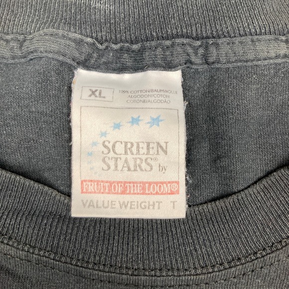 Vintage Screen Stars Shirt Mens XL Black 2001 Pennywise Punk Band F*ck Authority - Picture 7 of 16